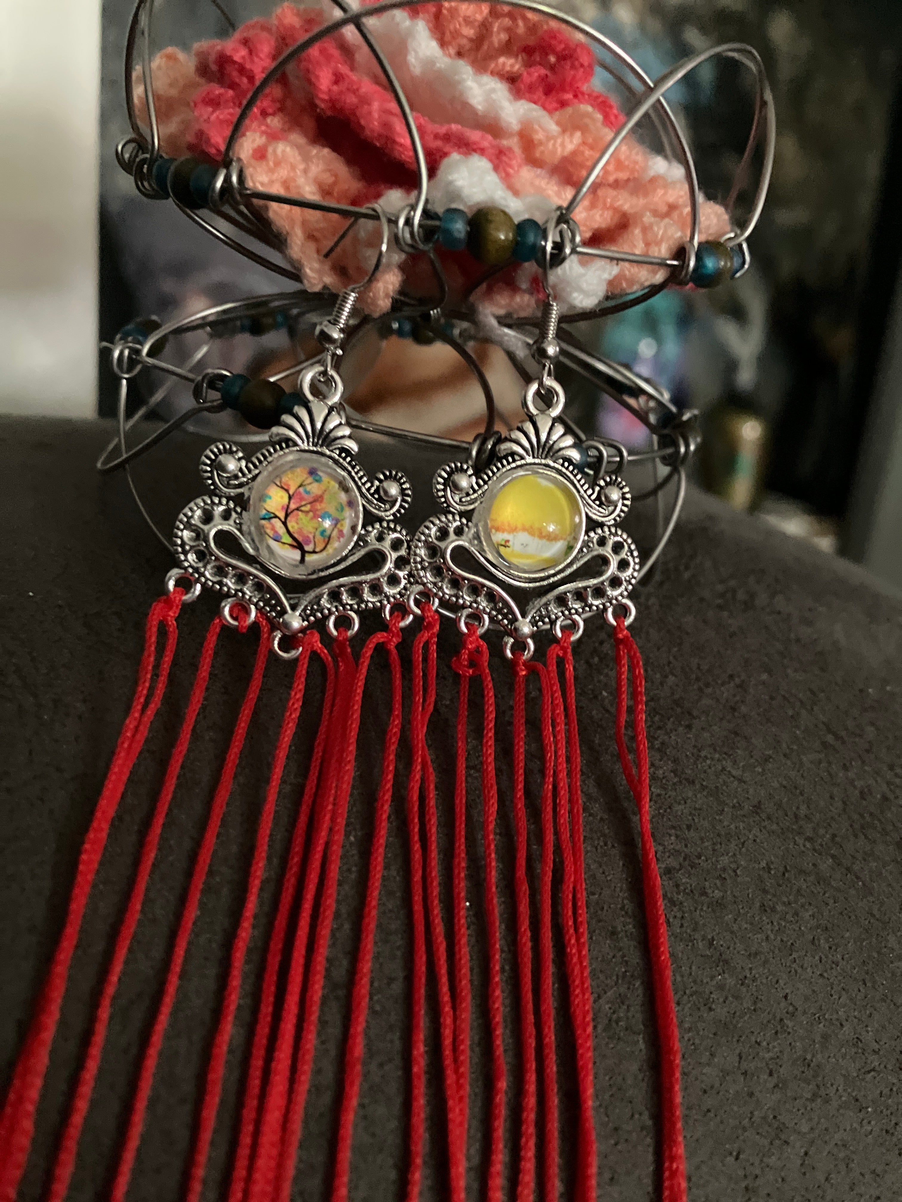 Handmade Tree Earrings