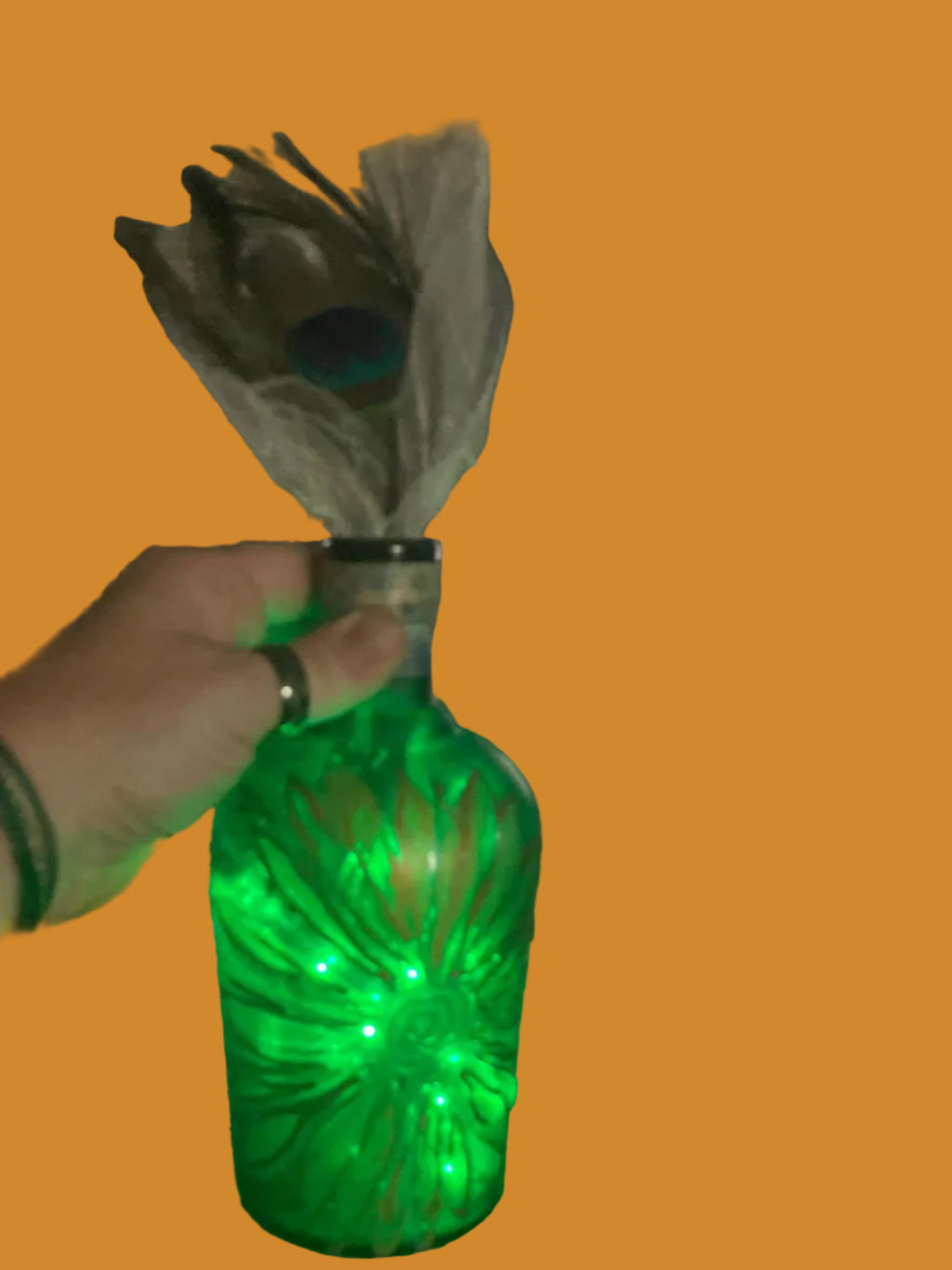 Hand Painted Sunflower Bottle